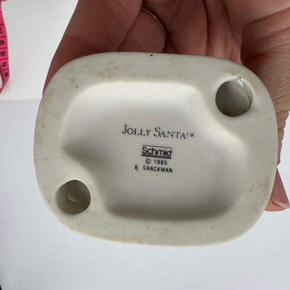 Vintage Jolly Santa By Schmid Ceramic Figurine 1985 B Shackman Christmas Decor - Picture 3 of 7